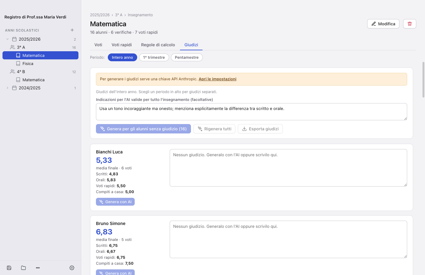 AI-generated reports, editable